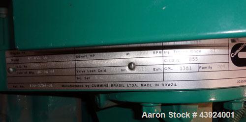 Used Cummins / Onan 275kW Standby (250 kW Prime) Diesel Generator Set. Cummins model 275DFBF, SN- H940551392. Cummins NT-855-G6 engine rated 435 HP @ 1800 RPM. 3/60/277/480V. 500 Amp main-line circui...