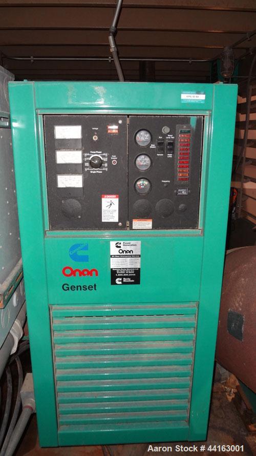 Used Cummins 450kW standby (410 kW prime) diesel generator set, Cummins DFEC, SN-H920478934. Cummins KTA19-G3 engine rated 685 HP @ 1800 RPM, SN-31143698. 3/60/277/480 V. PMG permnaent magnet generat...