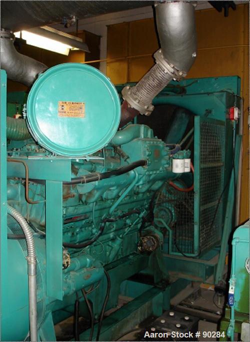 USED: Cummins/Onan 500 kW diesel driven generator, model 500DFY-4XR. 625 kva, 3/60/277-480 volt, 1800 rpm, 752 amp. Driven by a Cummins engine, model VTA1710PGC800, radiator cooled, SO #68900, serial...