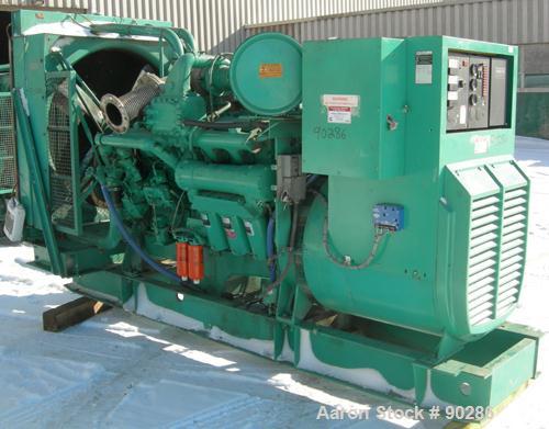 USED: Cummins/Onan 500 kW diesel driven generator, model 500DFY-4XR. 625 kva, 3/60/277-480 volt, 1800 rpm, 752 amp. Driven by a Cummins engine, model VTA1710PGC800, radiator cooled, SO #68900, serial...