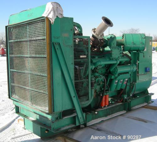 USED: Cummins/Onan 500 kW diesel driven generator, model 500DFY-4XR. 625 kva, 3/60/277-480 volt, 1800 rpm, 752 amp. Driven by a Cummins engine, model VTA1710PGC800, radiator cooled, SO #68900, serial...