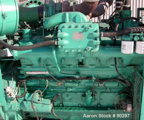 USED: Cummins/Onan 500 kW diesel driven generator, model 500DFY-4XR. 625 kva, 3/60/277-480 volt, 1800 rpm, 752 amp. Driven by a Cummins engine, model VTA1710PGC800, radiator cooled, SO #68900, serial...