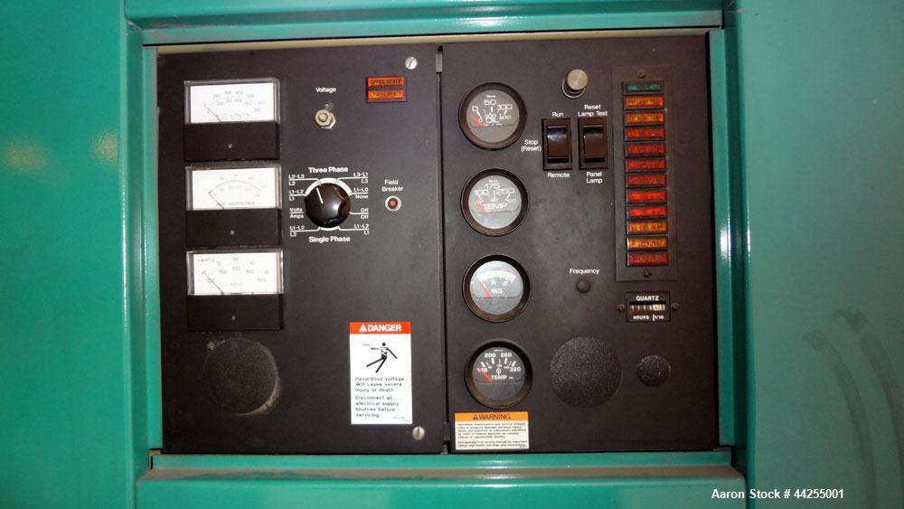 Used Cummins 600 kW standby(545kW prime) diesel generator set, model 600DFGB, SN-K920490743. Cummins VTA28-G2 engine rated 900 HP @ 1800 RPM, SN-25187524. 3/60/120/208V, reconnectable to other voltag...