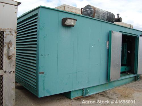 Used Cummins 400 kW Diesel Generator Set Model No. DFEH-5003700, SN-K010306857. Cummins QSX15-G9 engine, 755 hp @ 1800 rpm, serial #14025922. 3/60/277/480V, 800 amp main-line circuit breaker. Batteri...