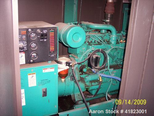 Used Cummins / Onan Diesel Generator 40 KW. Weather Enclosure, Base Tank. 645 Hours on Meter