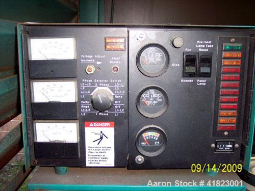 Used Cummins / Onan Diesel Generator 40 KW. Weather Enclosure, Base Tank. 645 Hours on Meter