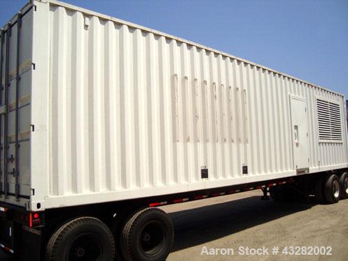 Used Cummins 900 kW standby (810kW prime) portable diesel generator set. Cummins model QST30-G2 Engine, Spec-D573001GX03, SN-37223214, emissions EPA tier 1. Newage Stamford generator SN-02126629/001....