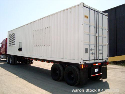 Used Cummins 900 kW standby (810kW prime) portable diesel generator set. Cummins model QST30-G2 Engine, Spec-D573001GX03, SN-37223214, emissions EPA tier 1. Newage Stamford generator SN-02126629/001....