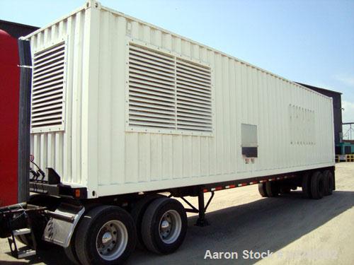 Used Cummins 900 kW standby (810kW prime) portable diesel generator set. Cummins model QST30-G2 Engine, Spec-D573001GX03, SN-37223214, emissions EPA tier 1. Newage Stamford generator SN-02126629/001....