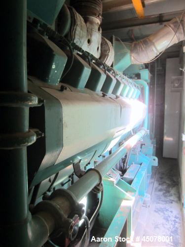Used Cummins 1250 kW Natural Gas Generator Set. Cummins QSV91-G engine, 1200 rpm, 3/60/480V.  Top end overhaul completed and generator end rewound.  15,800 Hours.  Year 2001. Sale pending.