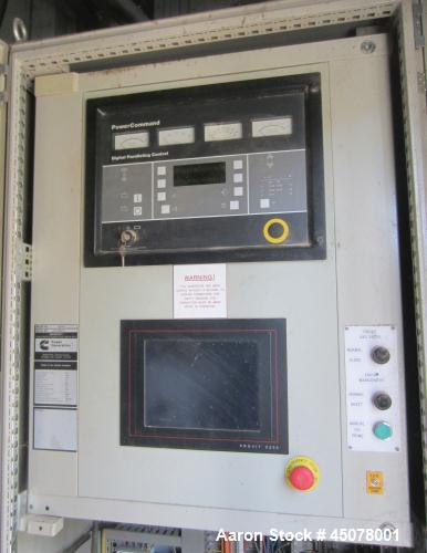 Used Cummins 1250 kW Natural Gas Generator Set. Cummins QSV91-G engine, 1200 rpm, 3/60/480V.  Top end overhaul completed and generator end rewound.  15,800 Hours.  Year 2001. Sale pending.