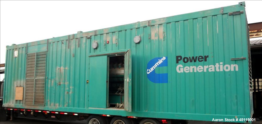 Used Cummins 1250 kW Natural Gas Generator Set SN-J0K189310. Cummins QSV91-G engine, 1200 rpm, SN-66300334. 3/60/480V. Top end overhaul completed. Generator end rewound. Last documented hours 15748. ...
