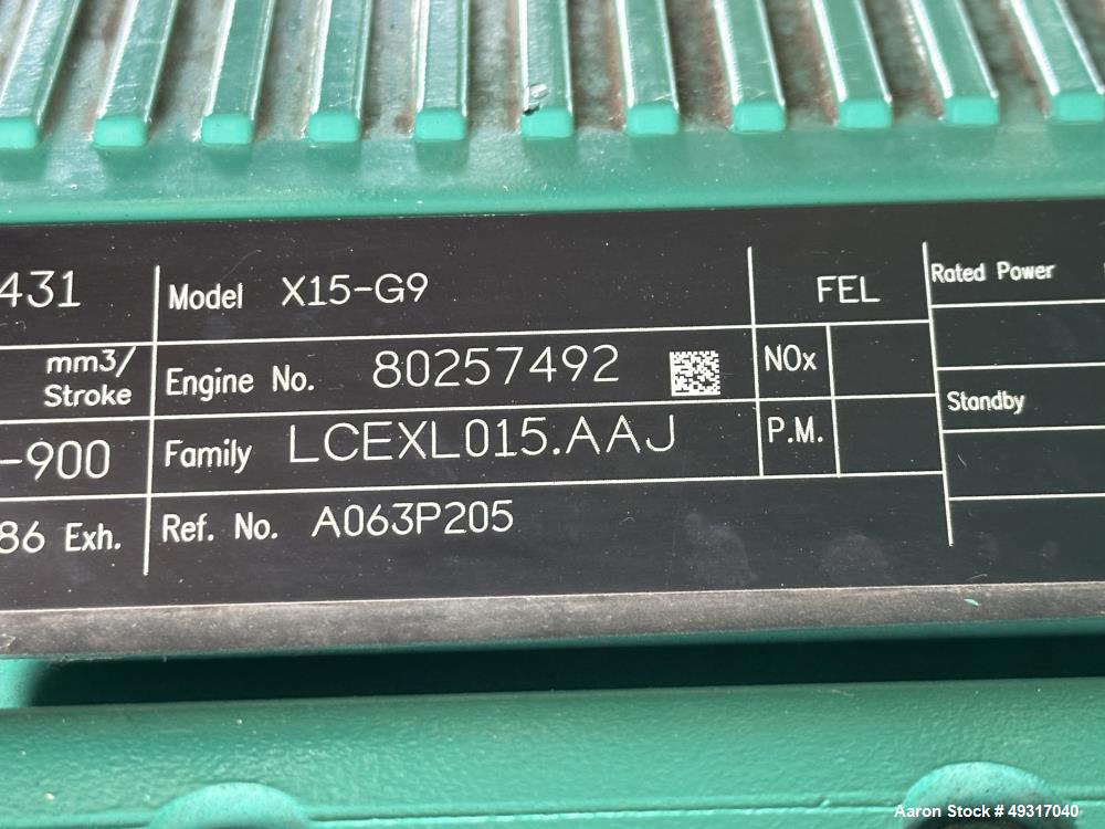 Used Cummins 450 kW Diesel Generator Set — QSX15-G9, 91 Hours, 2020