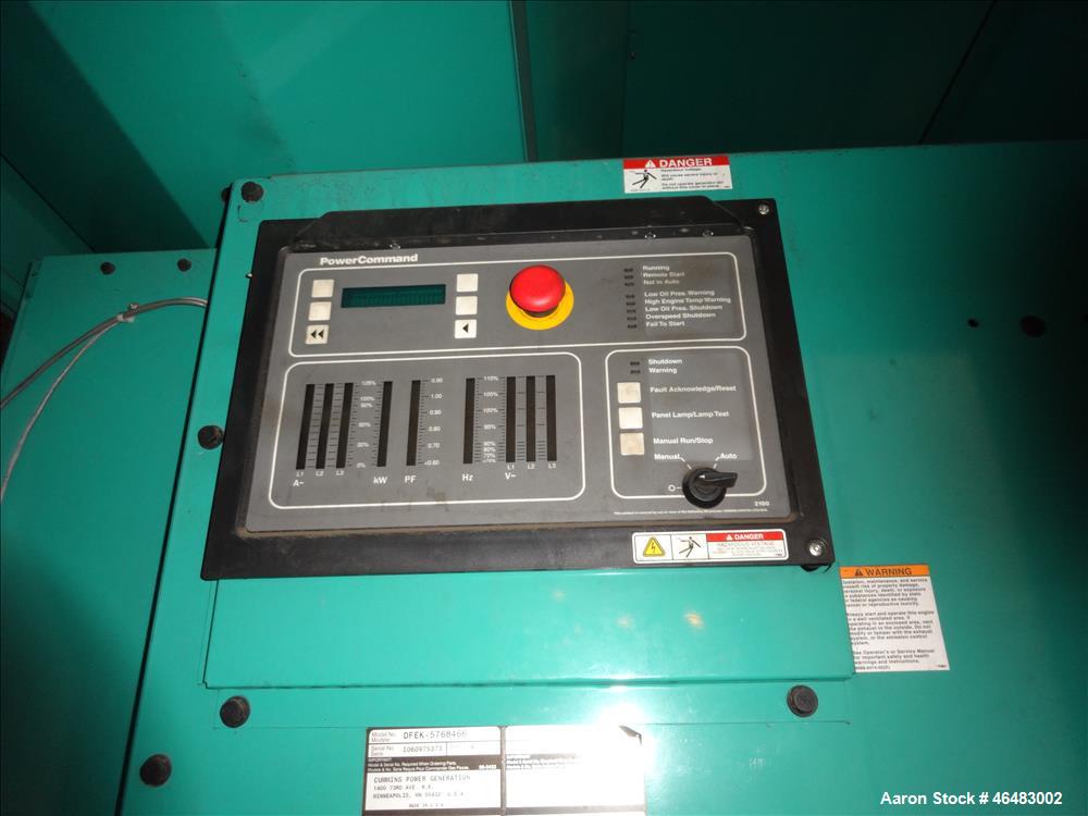 Used Cummins 500 kW Diesel Generator Model DFEK. Cummins QSK15-G9 Engine.