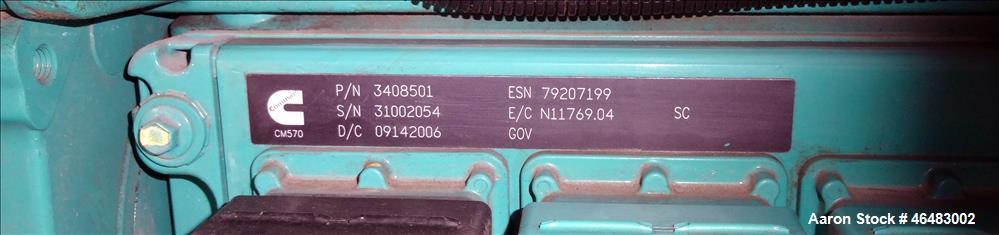 Used Cummins 500 kW Diesel Generator Model DFEK. Cummins QSK15-G9 Engine.