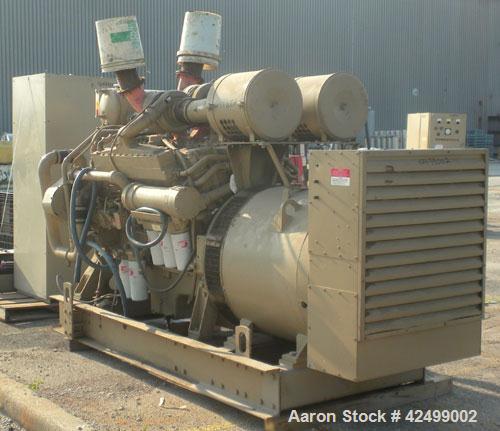 Used Cummins 510 kW Standby Generator Set. 3/60/277/480V. Cummins Engine Model VTA-1710-GS, Engine No. 37102212. Stand alone control panel with 800 Amp breaker. 314 hrs.
