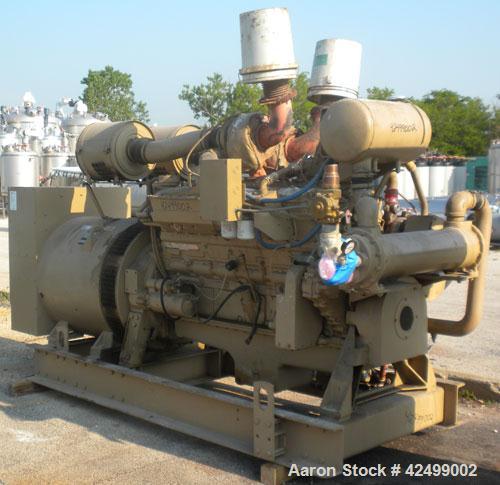 Used Cummins 510 kW Standby Generator Set. 3/60/277/480V. Cummins Engine Model VTA-1710-GS, Engine No. 37102212. Stand alone control panel with 800 Amp breaker. 314 hrs.