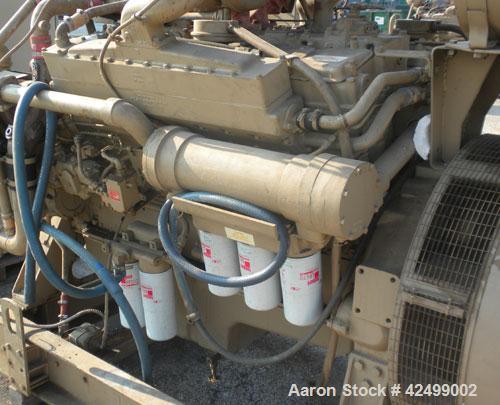 Used Cummins 510 kW Standby Generator Set. 3/60/277/480V. Cummins Engine Model VTA-1710-GS, Engine No. 37102212. Stand alone control panel with 800 Amp breaker. 314 hrs.