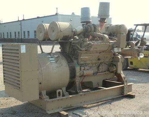 Used Cummins 510 kW Standby Generator Set. 3/60/277/480V. Cummins Engine Model VTA-1710-GS, Engine No. 37102213. Stand alone control panel with 800 Amp breaker. 294 hrs.