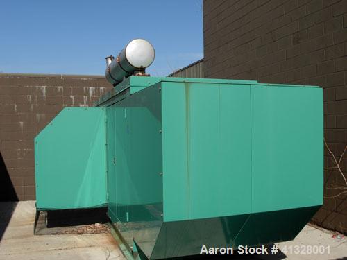 Used Cummins 215 kW natural gas generator set. Cummins GTA855-GS/GC2 engine. 3/60/277/480V, main-line circuit breaker 1200 amp. Sound attenuated enclosure. 179 hours. Yr 2001.