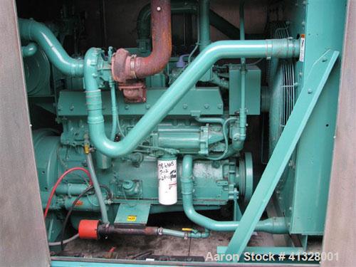 Used-Cummins 215 kW natural gas generator set. Cummins GTA855-GS/GC2 engine. 3/60/277/480V, main-line circuit breaker 1200 a...