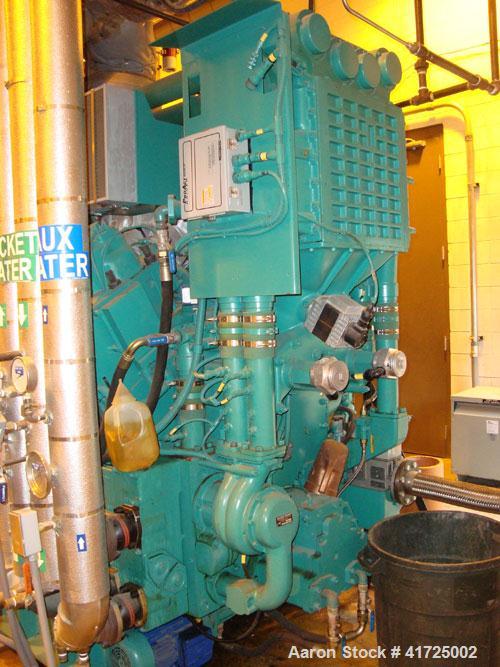 Used Cummins 1100 kW Cont Rated Natural Gas Generator Set. Cummins QSV81-G engine, 1200 rpm. Newage Stamford end, 3/60/480V.  5528 hours. Built 2002. Includes:  Unit mounted Cummins Power Command dig...