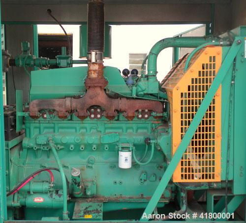 Used Cummins 140 kW natural gas generator set. Cummins G855 natural gas engine rated 220HP at 1800 RPM, SN-25229790. Newage 3/60/480V generator end. 400 Amp main-line circuit breaker. Block heater. W...