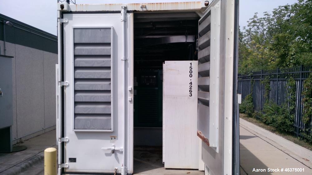 Used Cummins 1500 kW standby (1250 kW prime) diesel generator set, model 1500DFLE, SN-K010303579. Cummins KTA-50-G9 engine rated 2220 HP at 1800 RPM, SN-25274894. 3/60/277/480V. PMG  permanent magnet...