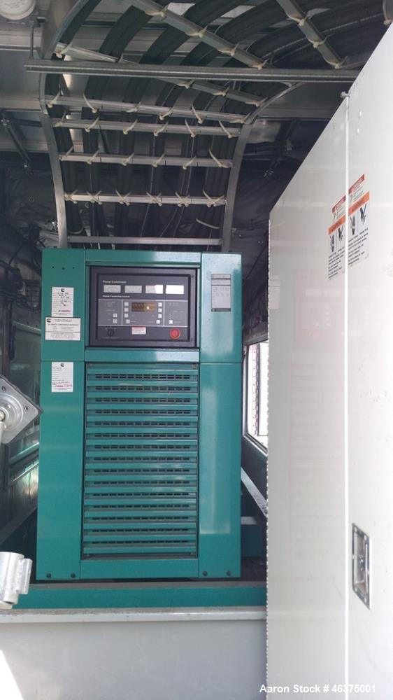 Used Cummins 1500 kW standby (1250 kW prime) diesel generator set, model 1500DFLE, SN-K010303579. Cummins KTA-50-G9 engine rated 2220 HP at 1800 RPM, SN-25274894. 3/60/277/480V. PMG  permanent magnet...