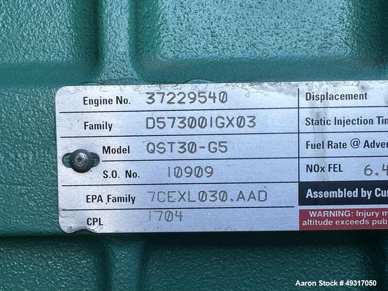 Used Cummins 750 kW Diesel Generator – DQFAA, Tier 2, 480V Capable, UL2085 Tank, Passed Load Test