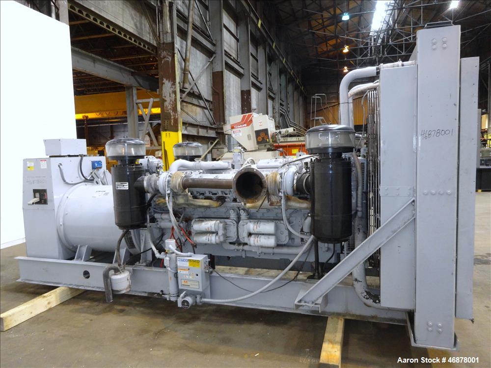 Used Detroit Diesel Spectrum 1000 kW diesel generator. Detroit 24V-71TA engine