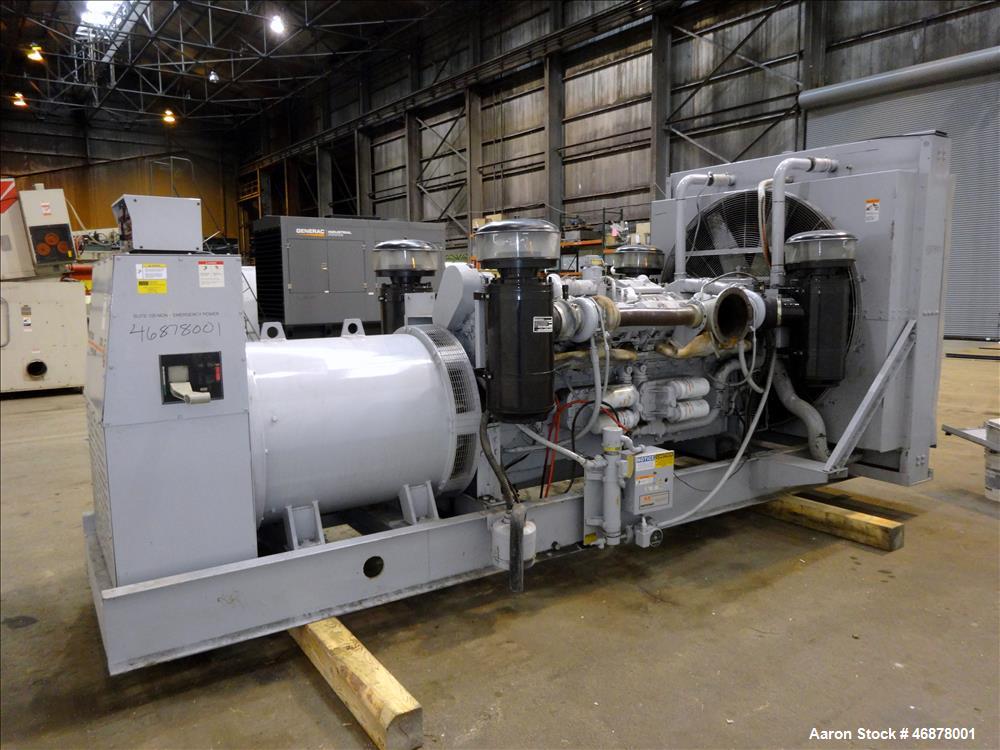 Used Detroit Diesel Spectrum 1000 kW diesel generator. Detroit 24V-71TA engine