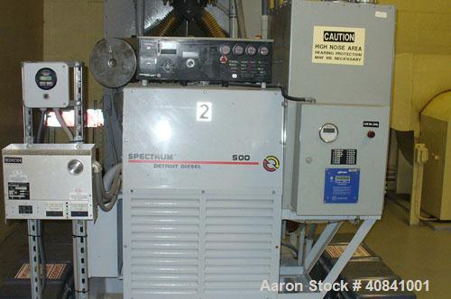 Used Detroit Diesel 500 kW Diesel Generator Set. Detroit Diesel engine model 12VF012998, serial #290756. Spectrum generator, 3/60/277/480V, model 500DS60, serial #392510. 400 hrs. 1996.