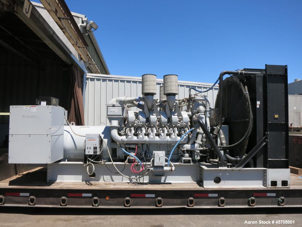 Used Detroit Diesel / MTU 1360 kW diesel generator. MTU model 12V4000 engine