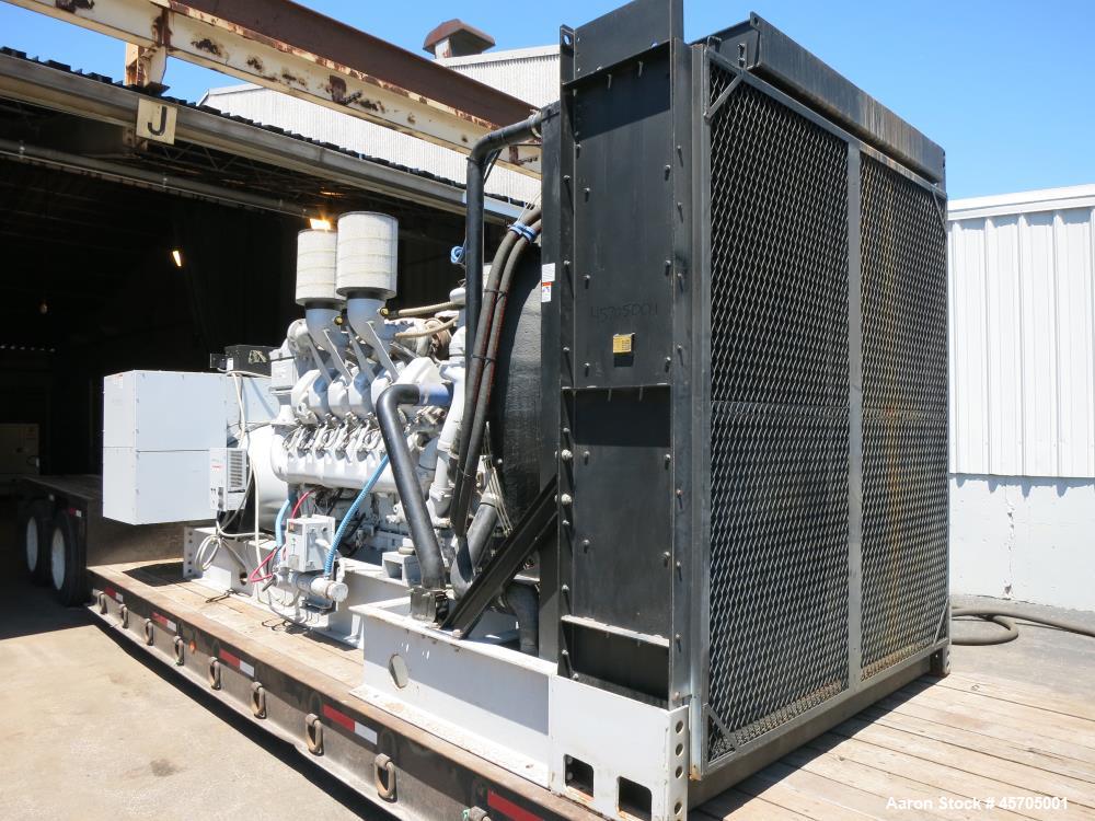 Used Detroit Diesel / MTU 1360 kW diesel generator. MTU model 12V4000 engine