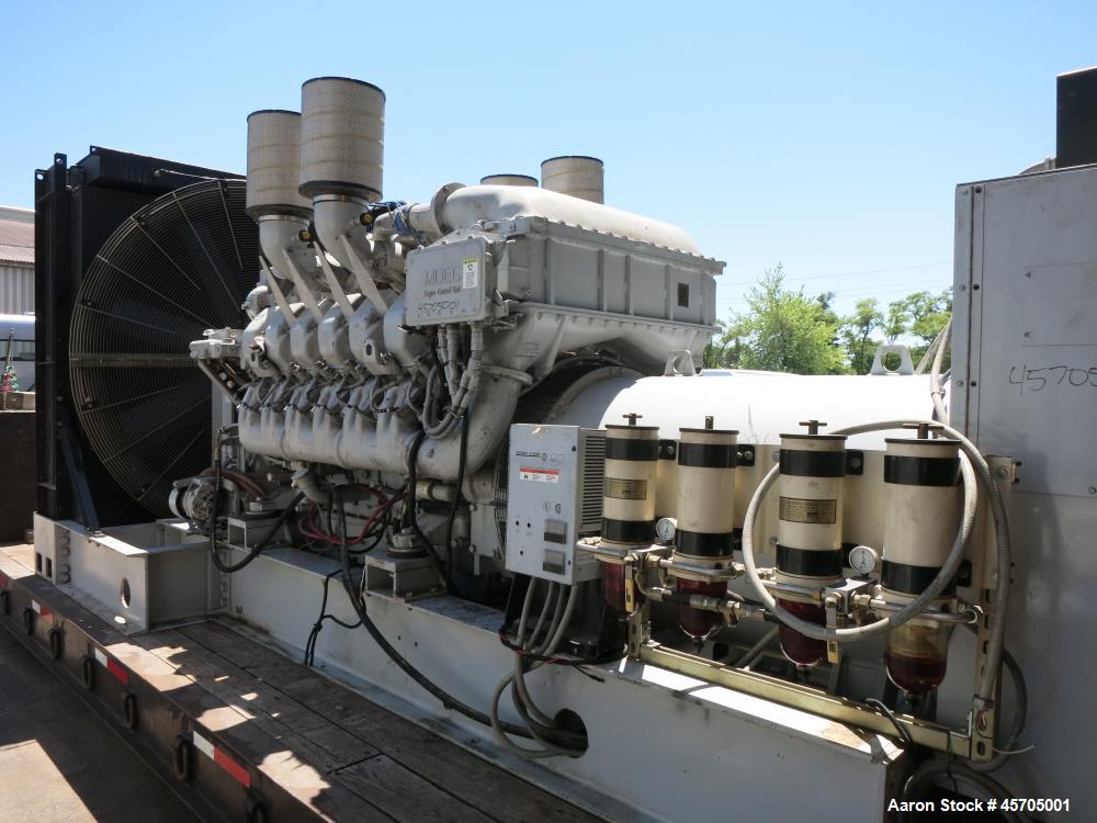 Used Detroit Diesel / MTU 1360 kW diesel generator. MTU model 12V4000 engine