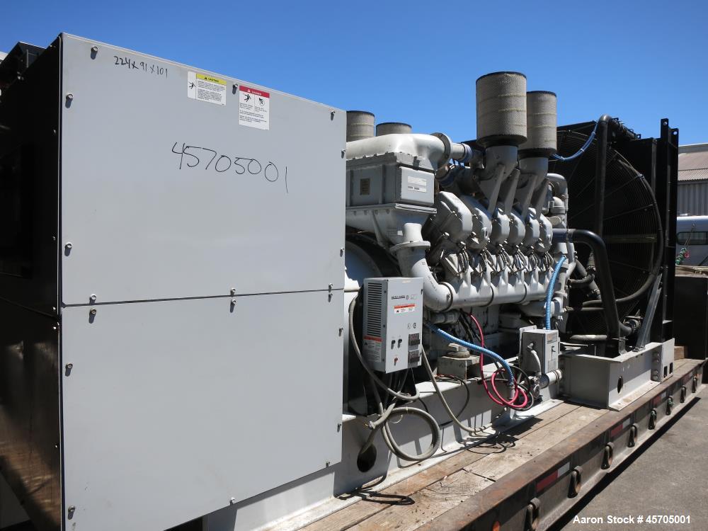 Used-Detroit Diesel / MTU 1360 kW diesel generator. MTU model 12V4000 engine