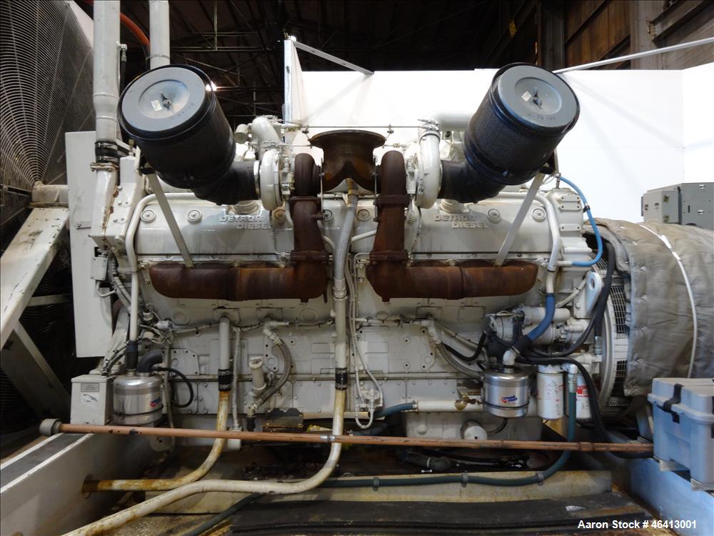 Used Detroit Diesel 1500 kW diesel generator. Detroit Diesel 16V149 engine.