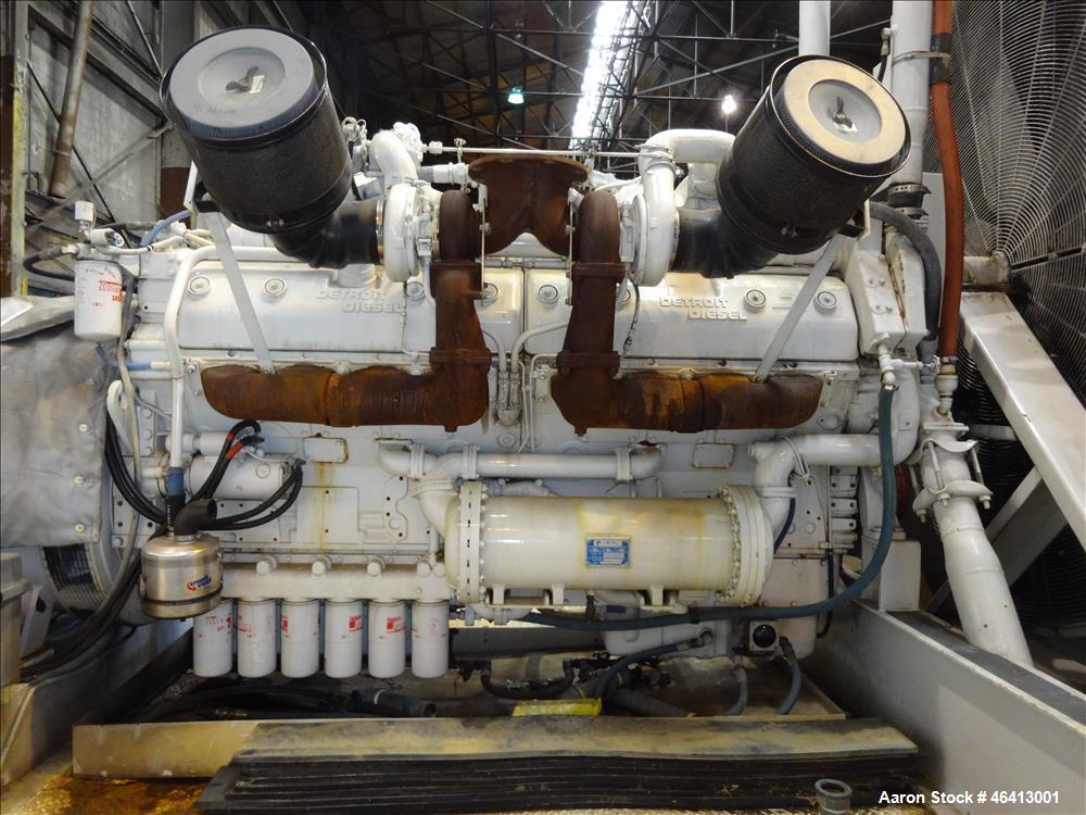 Used Detroit Diesel 1500 kW diesel generator. Detroit Diesel 16V149 engine.