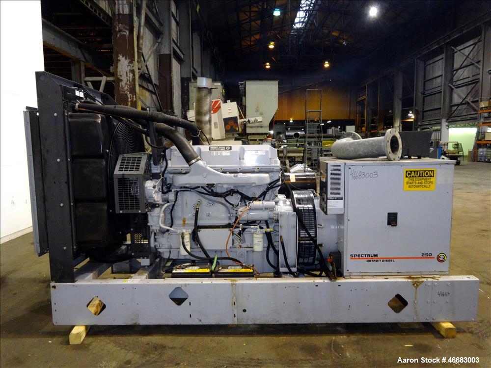 Used- Detroit Diesel Spectrum 260 kW  diesel generator, model 250SE