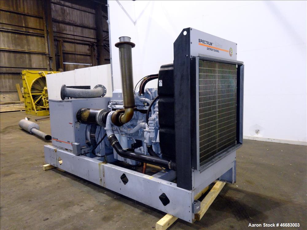 Used- Detroit Diesel Spectrum 260 kW  diesel generator, model 250SE