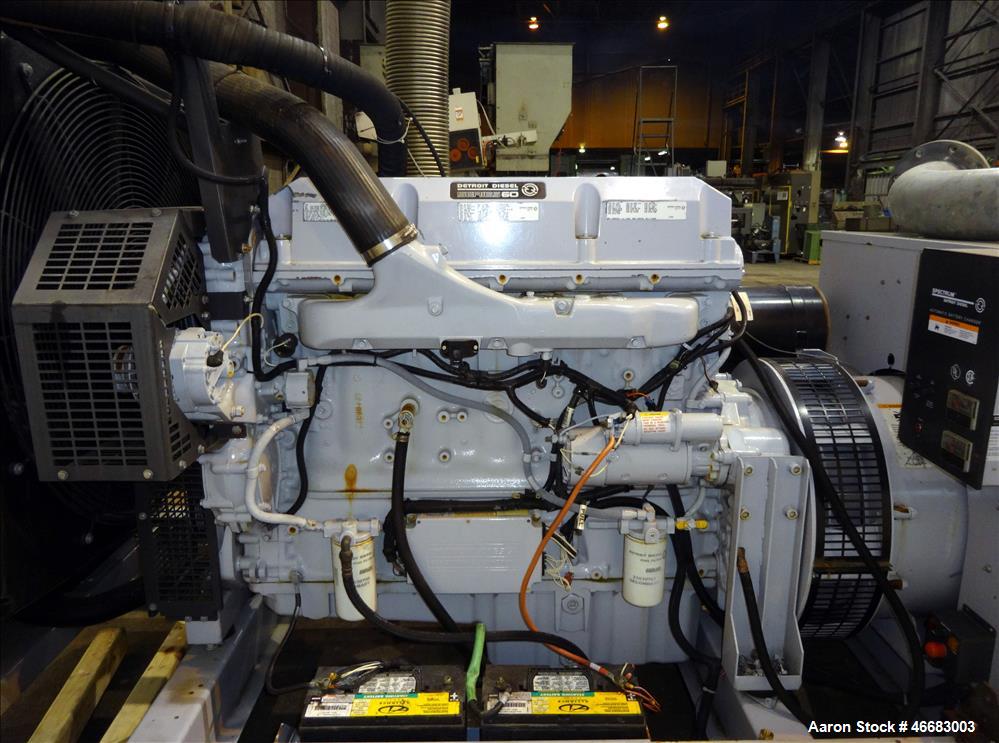 Used- Detroit Diesel Spectrum 260 kW  diesel generator, model 250SE