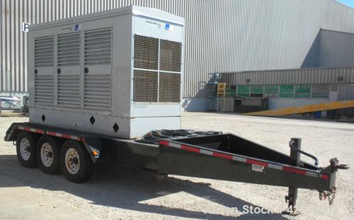 Used Detroit Diesel / MTU trailer mounted 300 kW diesel generator set, Detroit Diesel model 300DSE, serial #773417, Detroit Diesel model S60 4-cycle engine rated 490HP @ 1800 RPM, turbocharged, after...