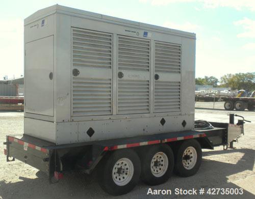 Used Detroit Diesel / MTU trailer mounted 300 kW diesel generator set, Detroit Diesel model 300DSE, serial #773417, Detroit Diesel model S60 4-cycle engine rated 490HP @ 1800 RPM, turbocharged, after...