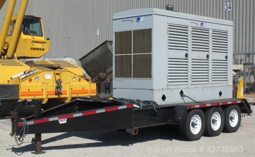 Used Detroit Diesel / MTU trailer mounted 300 kW diesel generator set, Detroit Diesel model 300DSE, serial #773417, Detroit Diesel model S60 4-cycle engine rated 490HP @ 1800 RPM, turbocharged, after...