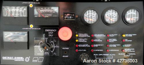 Used Detroit Diesel / MTU trailer mounted 300 kW diesel generator set, Detroit Diesel model 300DSE, serial #773417, Detroit Diesel model S60 4-cycle engine rated 490HP @ 1800 RPM, turbocharged, after...