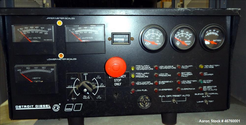 Used Detroit Diesel 405 kW diesel generator model 400DSE. Detroit Series 60 engi
