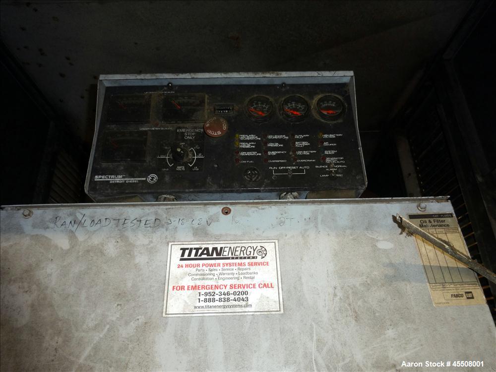 Used Detroit Spectrum 405 kW Diesel Generator Set, Model 400DS
