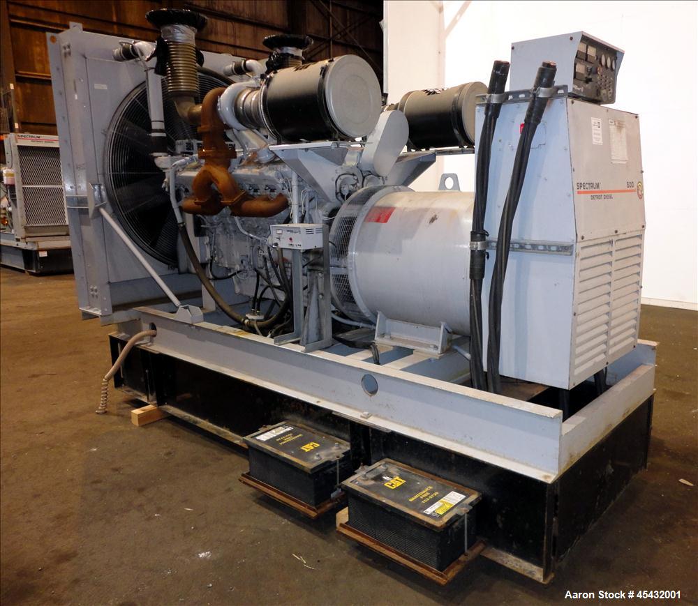 Used Detroit Diesel Spectrum 500 kW Standby Diesel Generator Set, Model 500DS60