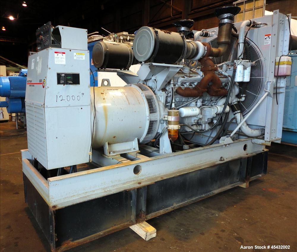 Used Detroit Diesel Spectrum 500 kW Standby Diesel Generator Set, Model 500DS60